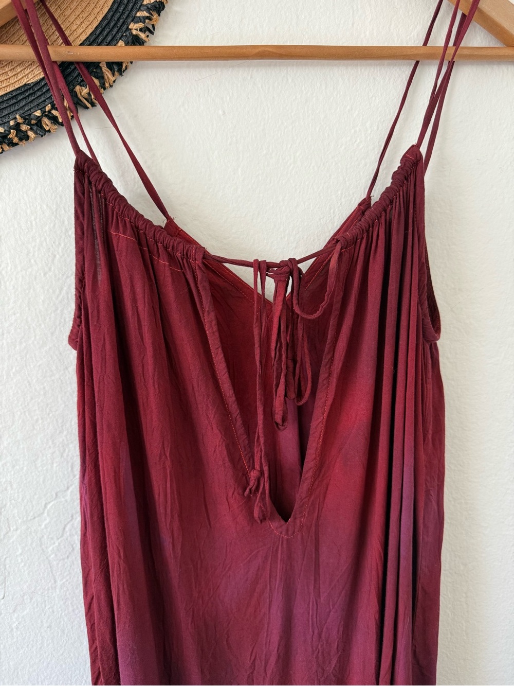 Acacia Swimwear Red Tie Dye Strappy Tank Top Cami XS Beachy Vacation - Picture 12 of 15